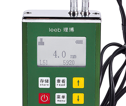 理博leeb322超声波测厚仪控制面板细节图
