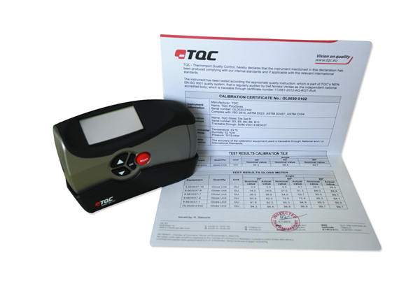 TQC Gloss Meter Trusted Certification Certificate TQC Gloss Meter Trusted Certification Certificate