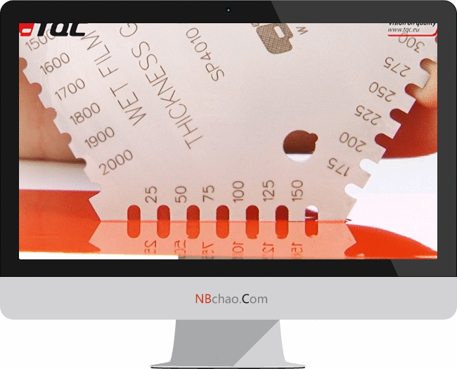 1451446859469082615.gif TQC SP4000 hexagonal wet Film Thickness Gauge operation animation video.gif