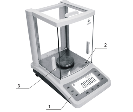 FA1004C Electronic Analytical Balance appearance diagram