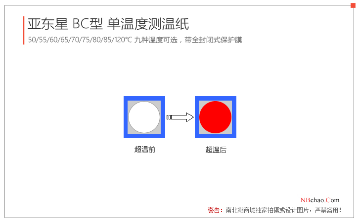 Real shot of BC50/55/60/65/70/75/80/85/120 thermometer paper