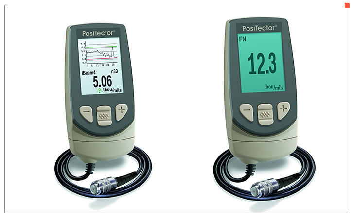 Defelsko PosiTector 6000 Split Advanced and Standard Imported Coating Thickness Gauge Display