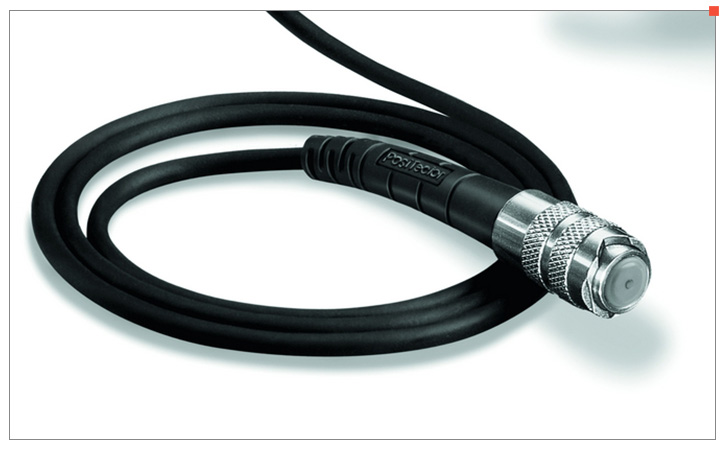 Detail display of the probe of the Defelsko PosiTector 6000 series imported coating Thickness Gauge in the United States