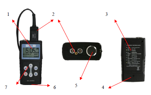 Structure Diagram of DC-2010C Ultrasonic Steel Plate Thickness Gauge