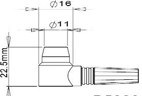 Deguang Electronics D5008 Ultrasonic Thickness Gauge Probe Dimensions