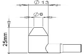 Deguang Electronics D7004 Ultrasonic Thickness Gauge Probe Dimensions