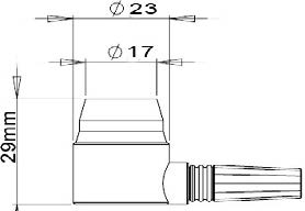 Deguang Electronics D2012 Ultrasonic Thickness Gauge Probe Dimensions
