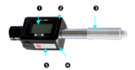 DHT-300D/C/DL portable Leeb Hardness Tester host structure