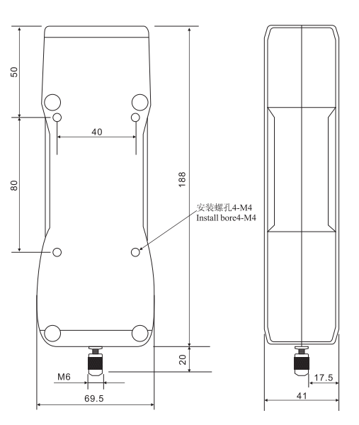 Specifications and dimensions of precision tension gauge HG-1000