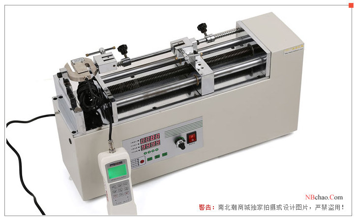 Haibao Instruments HDT-1K electric horizontal machine equipped with push-pull force gauge usage example diagram