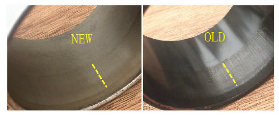Quality comparison of new and old cylinder jackets of Dasheng Air Compressor
