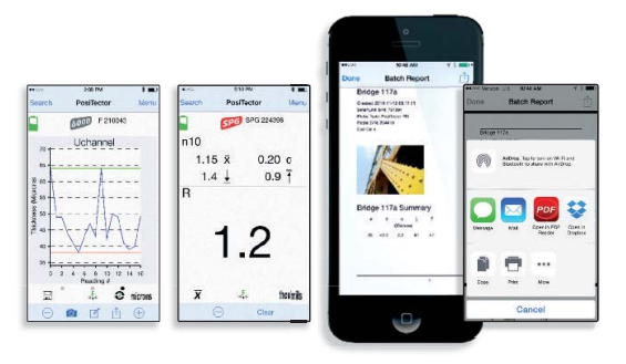 Positector App interface