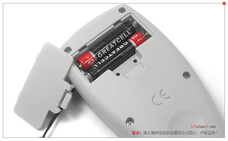 Detail drawing of the battery compartment of the AC-110AS coating Thickness Gauge