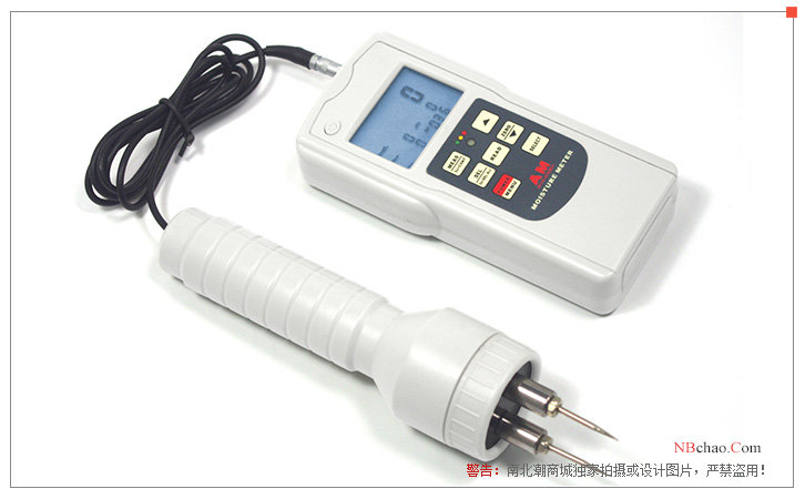 Side view of AM-128P needle wood Moisture Meter