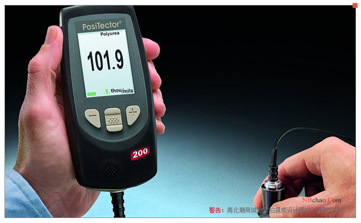 Example measurement of the Defelsko D Advanced 200D3-E Ultrasonic Coating Thickness Gauge Figure 2