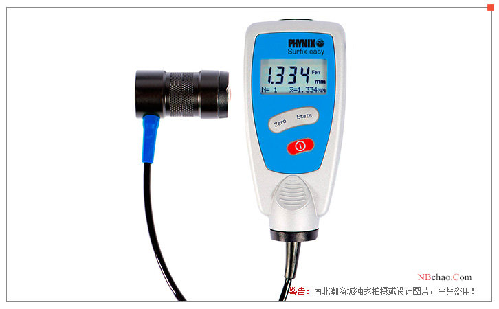 Exterior drawing of the German PHYNIX Surfix easy E F statistical Film Thickness Gauge
