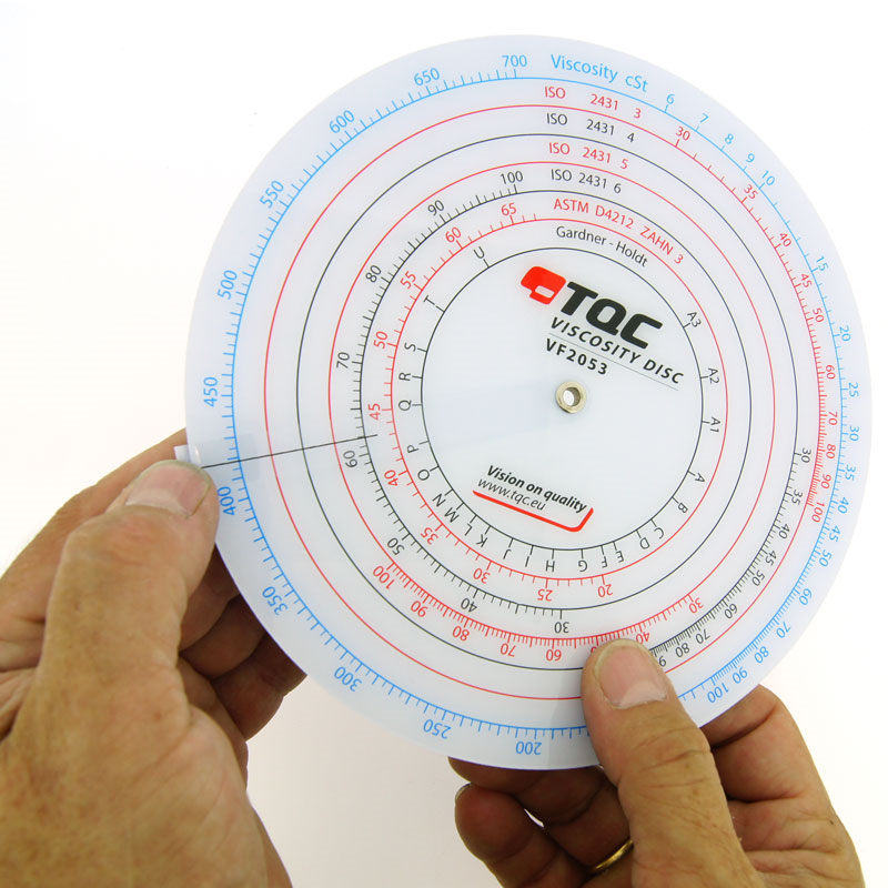The viscosity measurement is compared with the dial, making the measurement of the Viscosity Cup easier. Picture 2