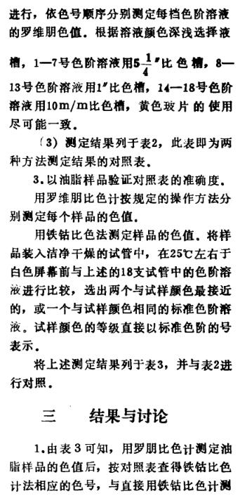 《羅維朋法與鐵鉆比色法色澤測定值的對照》第7頁