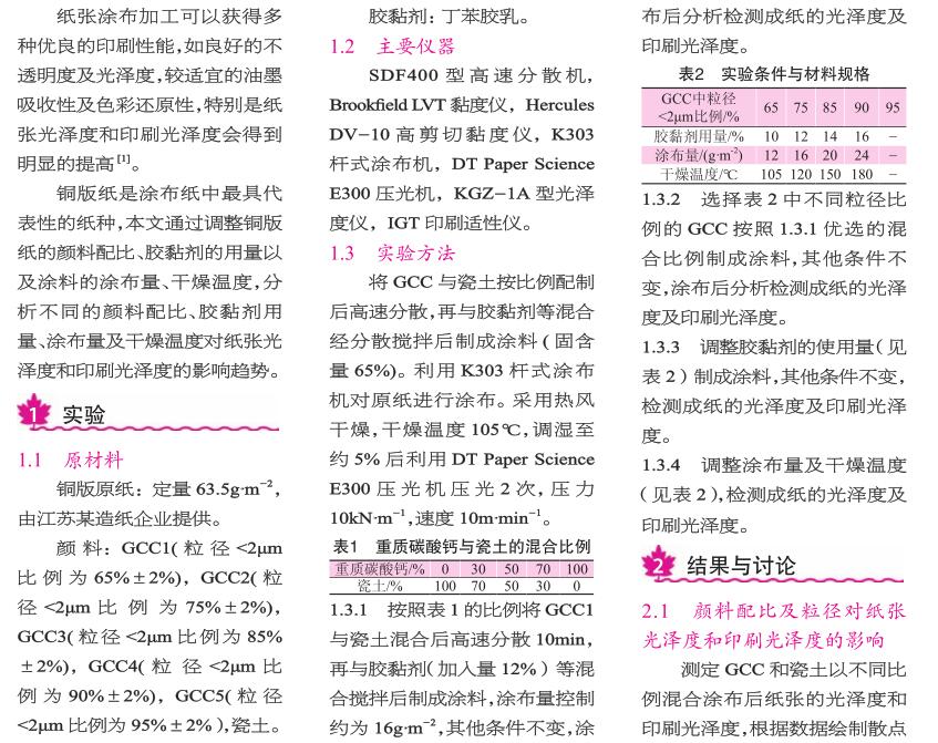 《涂布對紙張光澤度和印刷光澤度的影響》第1頁