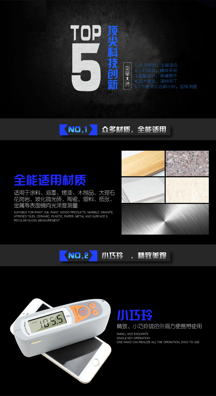 Application fields of JND MM6 metal gloss meter