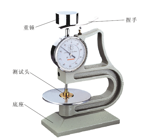 Shandu Instrument LP-10-C rubber multi-head Thickness Gauge structure diagram