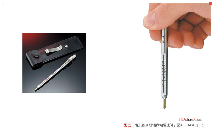 PosiPen Coating Thickness Gauge Packaging and Probe Detail Diagram