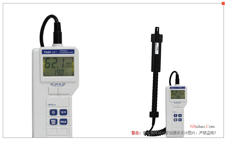 Detail of TASI-621 thermohygrometer operation panel