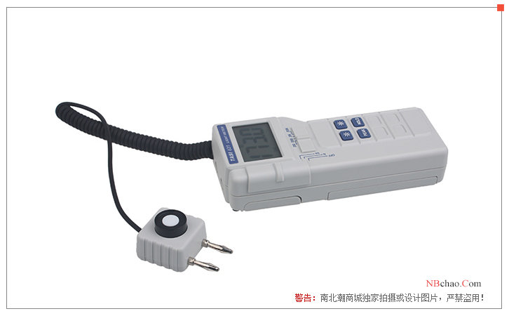 Side view of TASI-630 lux meter
