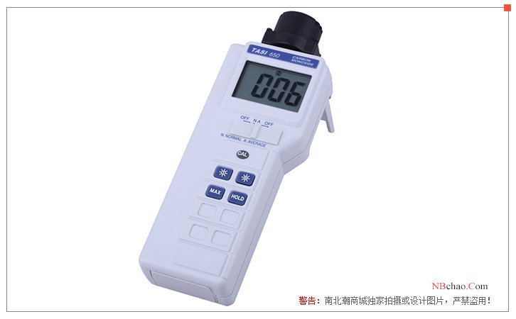 Exterior drawing of TASI-650 carbon monoxide Tester