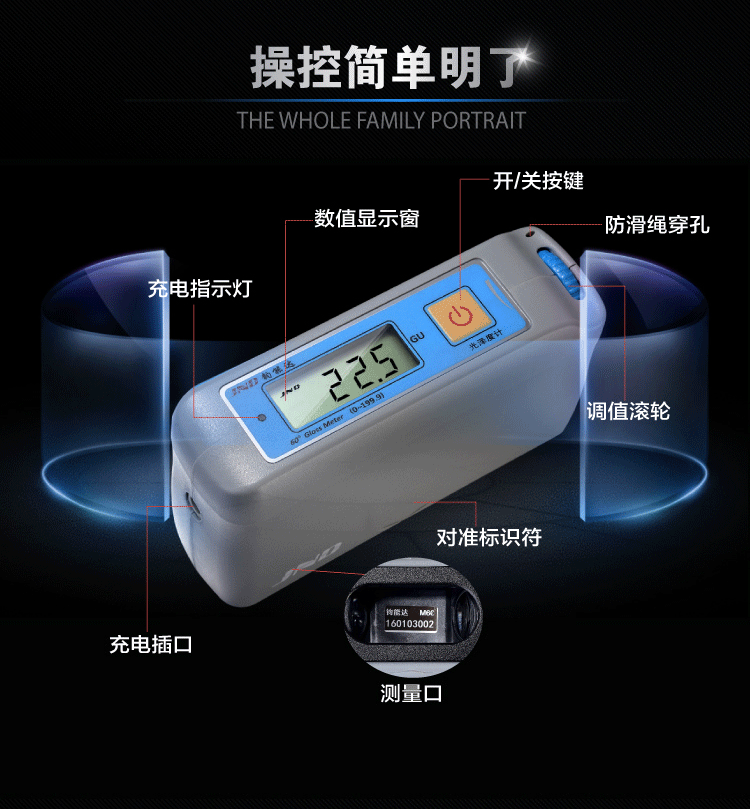 JND-P60 ultra-high precision gloss meter functional structure diagram