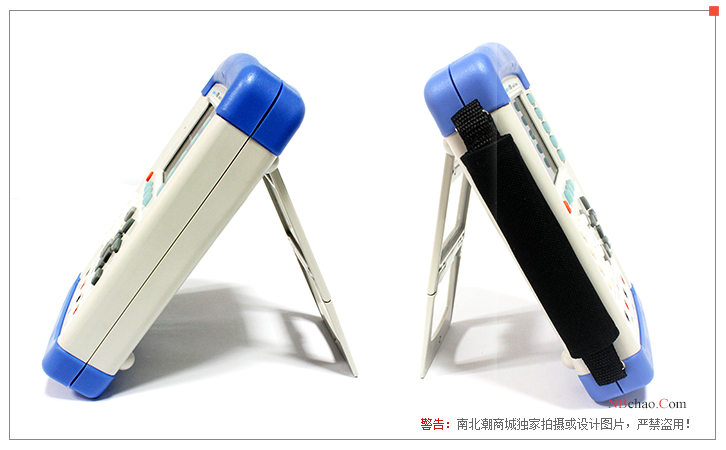 Left and right side view of the AMG AT518 Handheld DC Resistance Meter