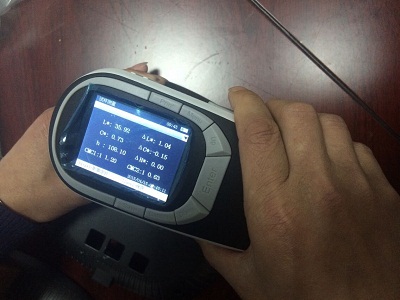 Practical application of Spectrophotometer on painted metal parts with Figure 22