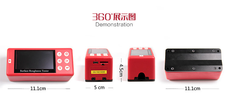 360° display of Mattel MR200 roughness Tester