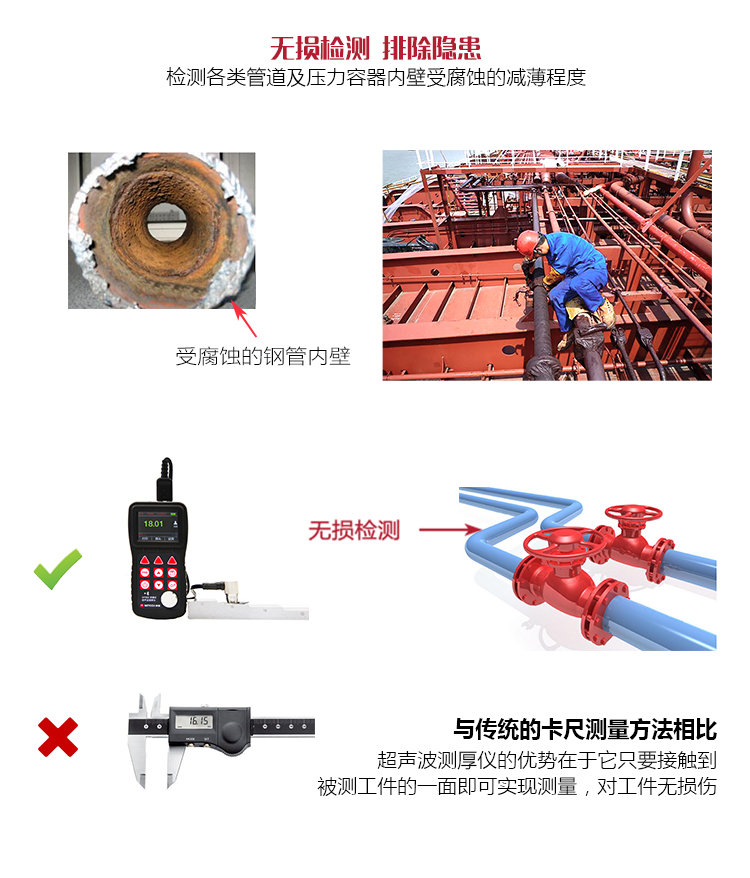 Advantages of MT600 High Precision Ultrasonic Thickness Gauge
