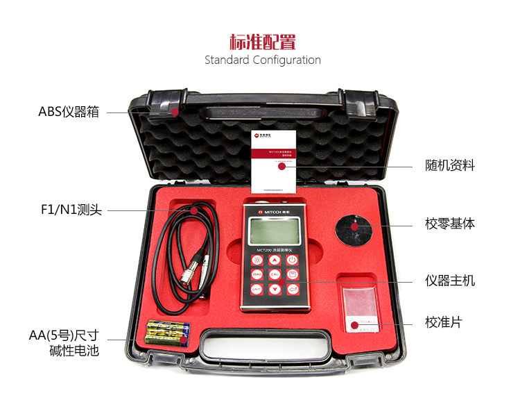 Mattel MCT200 Coated Thickness Gauge Packaging Configuration