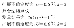 Uncertainty analysis and evaluation of melting point apparatus with Figure 4