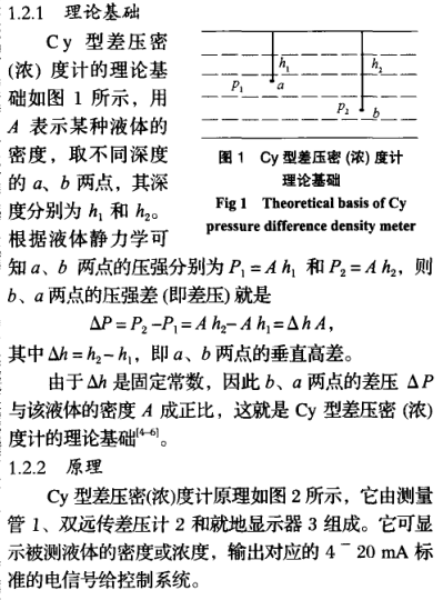 Two kinds of densitometers used in coal preparation are outlined with Figure 2