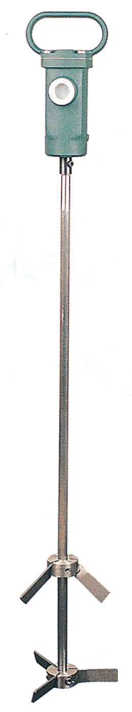 Handheld pneumatic mixer