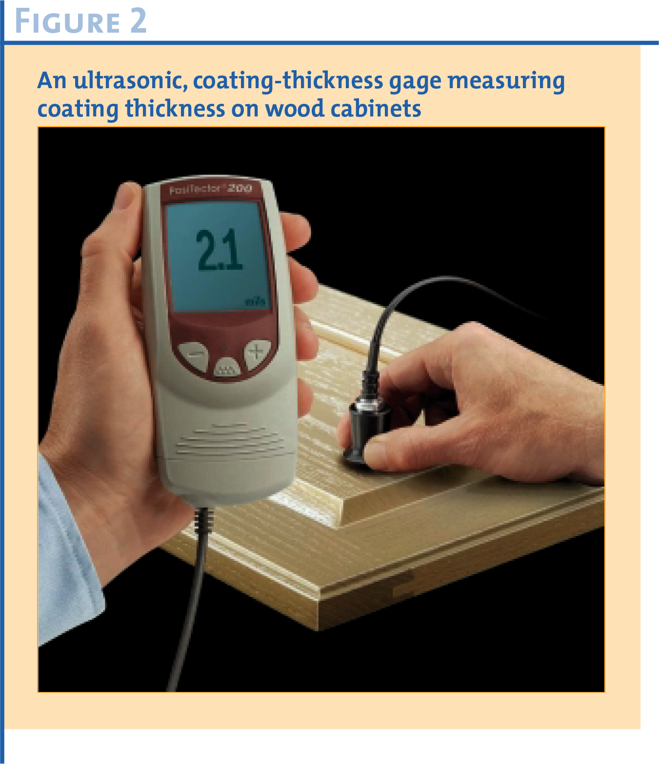 Ultrasonic thickness measurement of UV-cured coatings on rigid wood with Figure 2