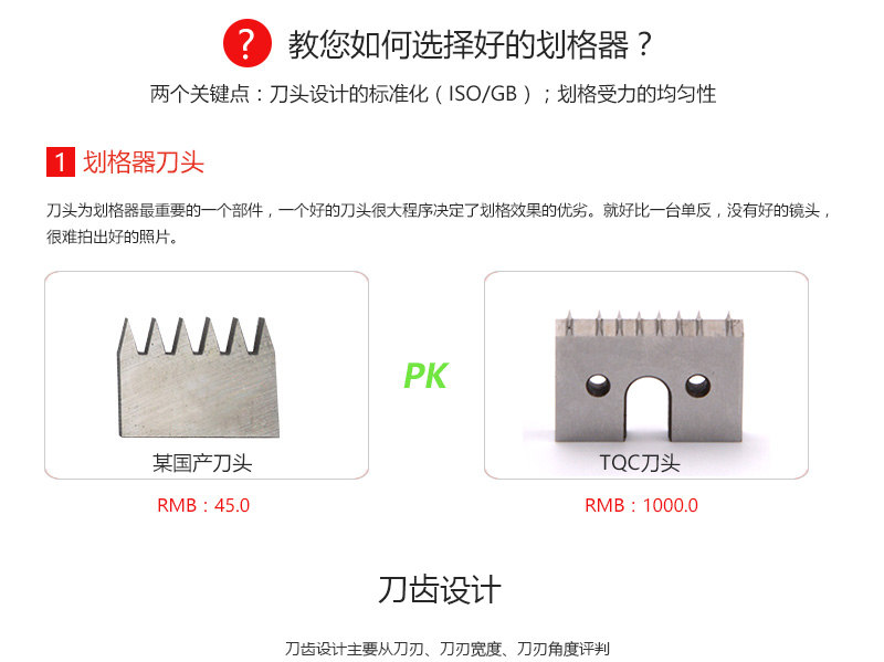 Design advantages of TQCSP1661 cross-cutting knife head