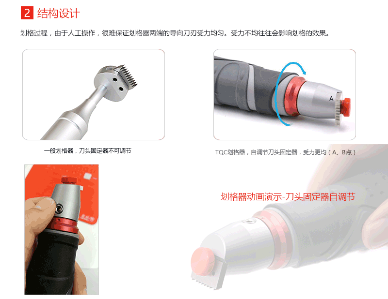 Structural design advantages of TQC SP1691 paint film coating scratcher