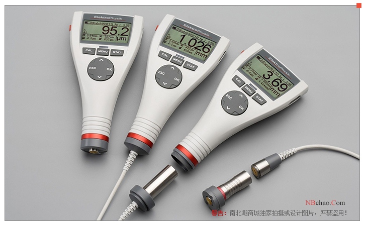 German EPK MiniTest 735 dual-purpose Film Thickness Gauge display drawing