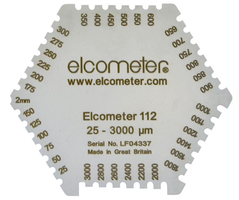 British Elcometer112 B112----1B hexagonal wet film comb display picture