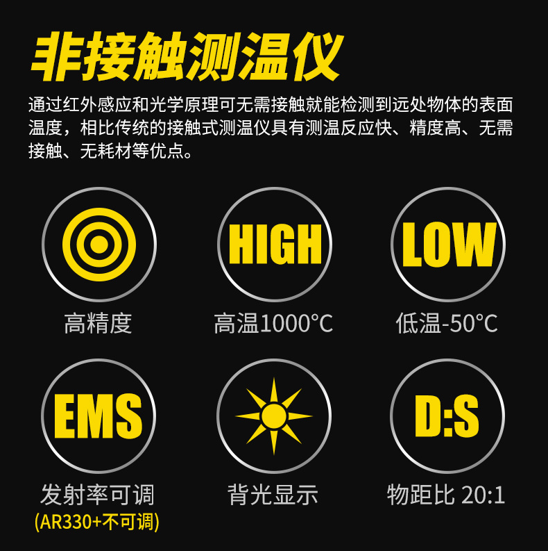 Features of SIMA AR300+ Industrial Infrared Thermometer