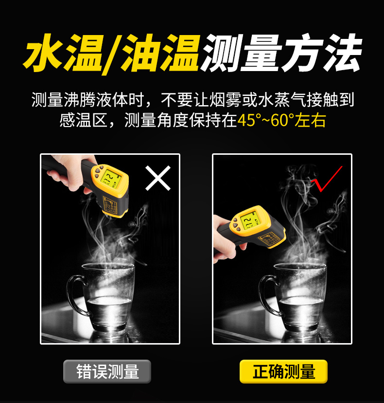 Measuring method of SIMA AR300+ industrial infrared thermometer