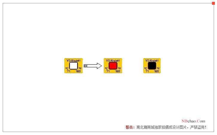 Display of Yadongxing DW-1 temperature measuring paper