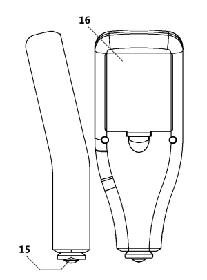 TC-200, Coating Thickness Gauge Product Structure Back View