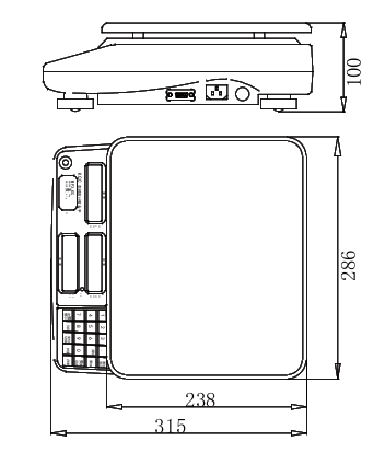 Structure diagram of Sunny HENGPINg MP15KC counting electronic balance