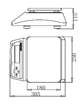 SDPTOP YP5001N electronic balance size chart