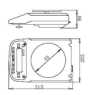 SDPTOP JA21002 Electronic Precision Balance Dimensions